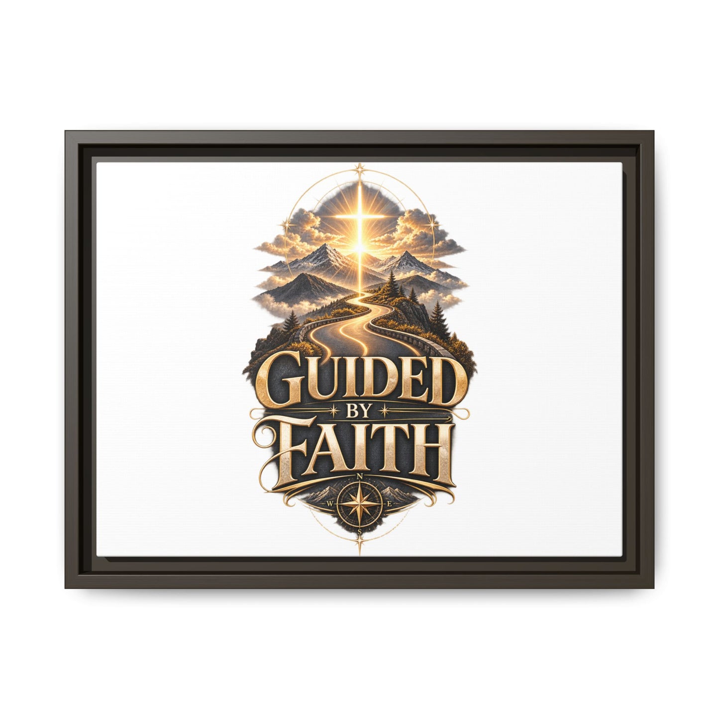 Guided by Faith Framed Matte Canvas — Inspirational Christian Wall Art