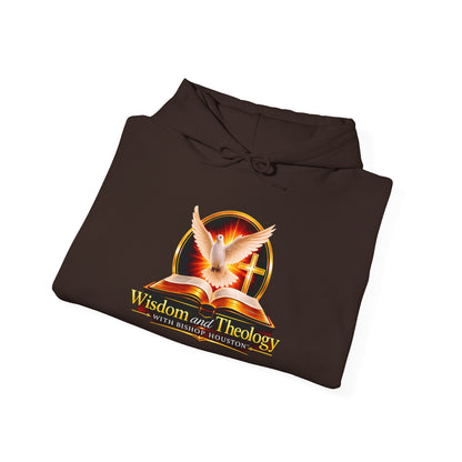 Wisdom and Theology Hoodie – Dove & Book Christian Faith Sweatshirt