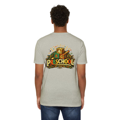Preschool T-Shirt – Retro ABC Blocks Graphic Tee for Teachers & Kids