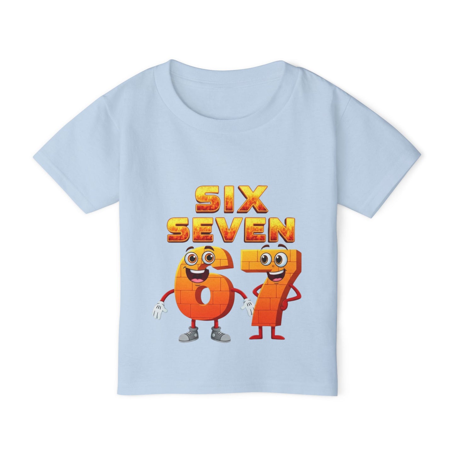 Six Seven 67 Toddler T-Shirt — Cute Number Cartoon Tee for Kids