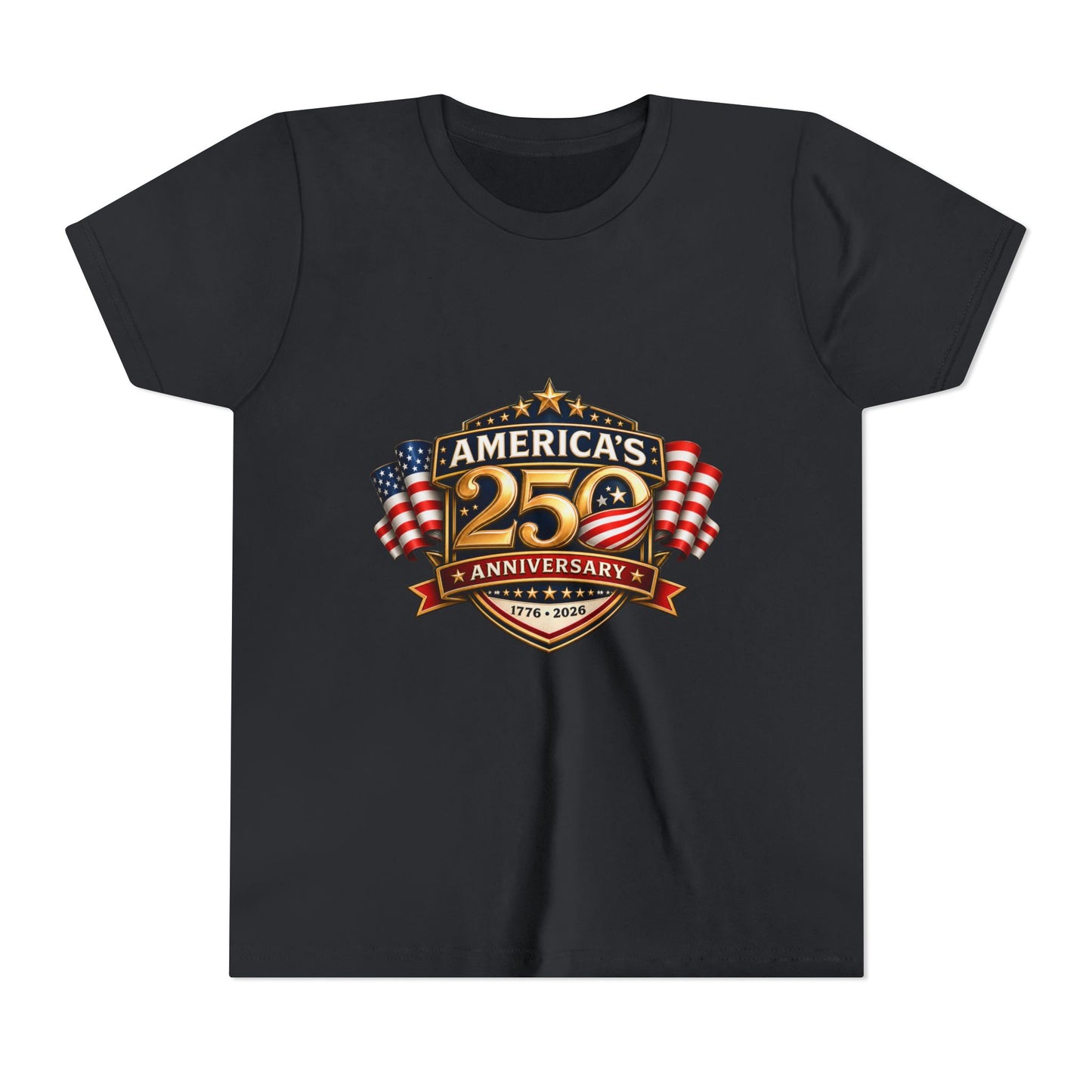 America's 250th Anniversary Youth Tee - Patriotic 1776–2026 Celebration Shirt