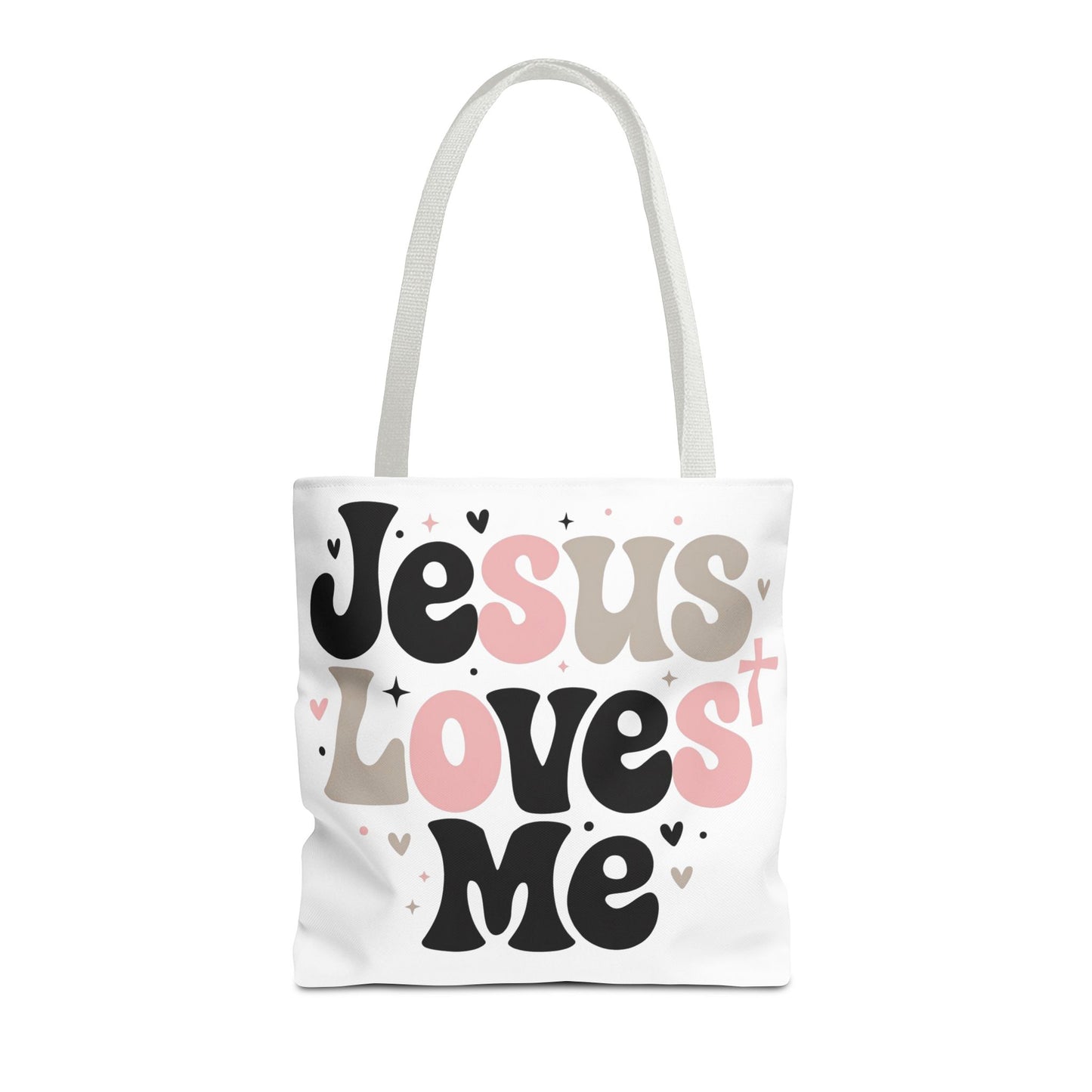 Jesus Loves Me Tote Bag - Faith-Inspired Christian Scripture Canvas Tote