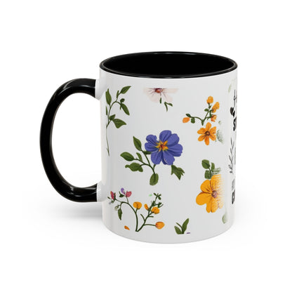 Floral "Her Love Is the Quiet Strength" Accent Coffee Mug — Inspirational Mother's Day Gift