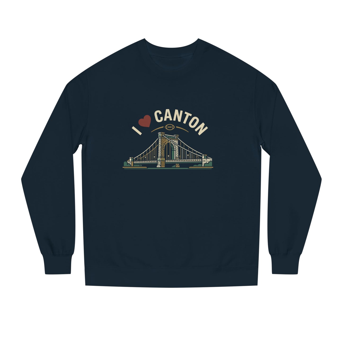 I  Canton Crewneck Sweatshirt — Canton Bridge Graphic Pullover