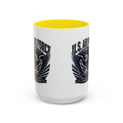 U.S. Air Force Eagle Coffee Mug – "Aim High" Accent Ceramic Mug (11/15oz)