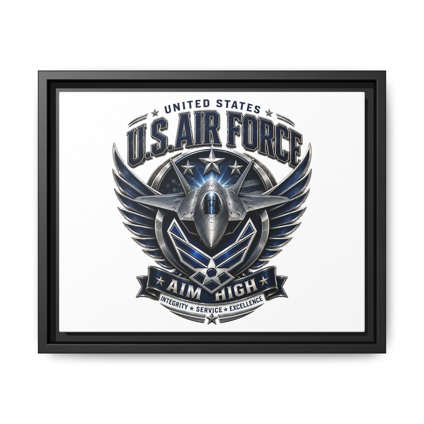 U.S. Air Force 'Aim High' Framed Canvas Print