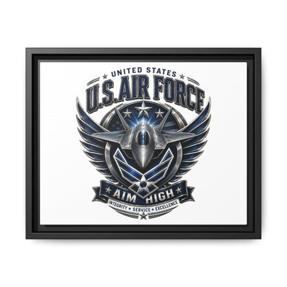 U.S. Air Force 'Aim High' Framed Canvas Print