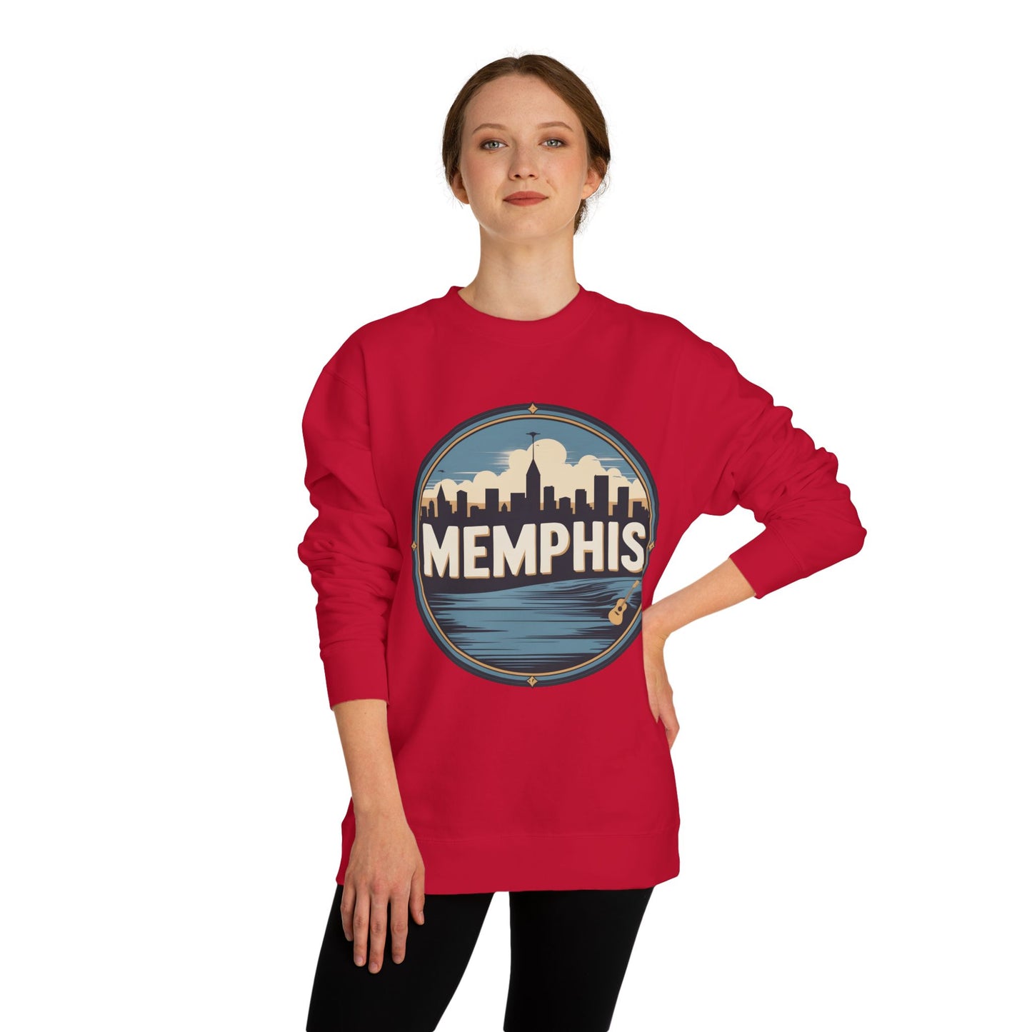 Memphis Skyline Crewneck Sweatshirt — Retro Cityscape Pullover