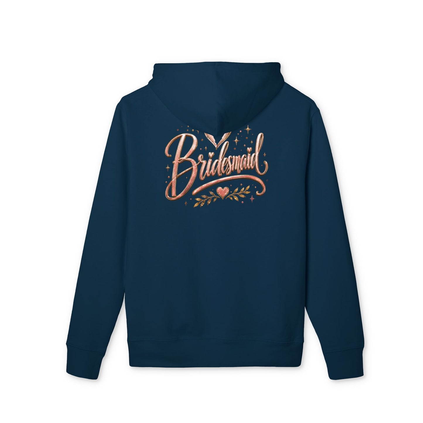 Bridesmaid Hoodie - Rose Gold Script Bridal Party Pullover