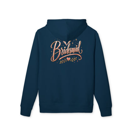 Bridesmaid Hoodie - Rose Gold Script Bridal Party Pullover