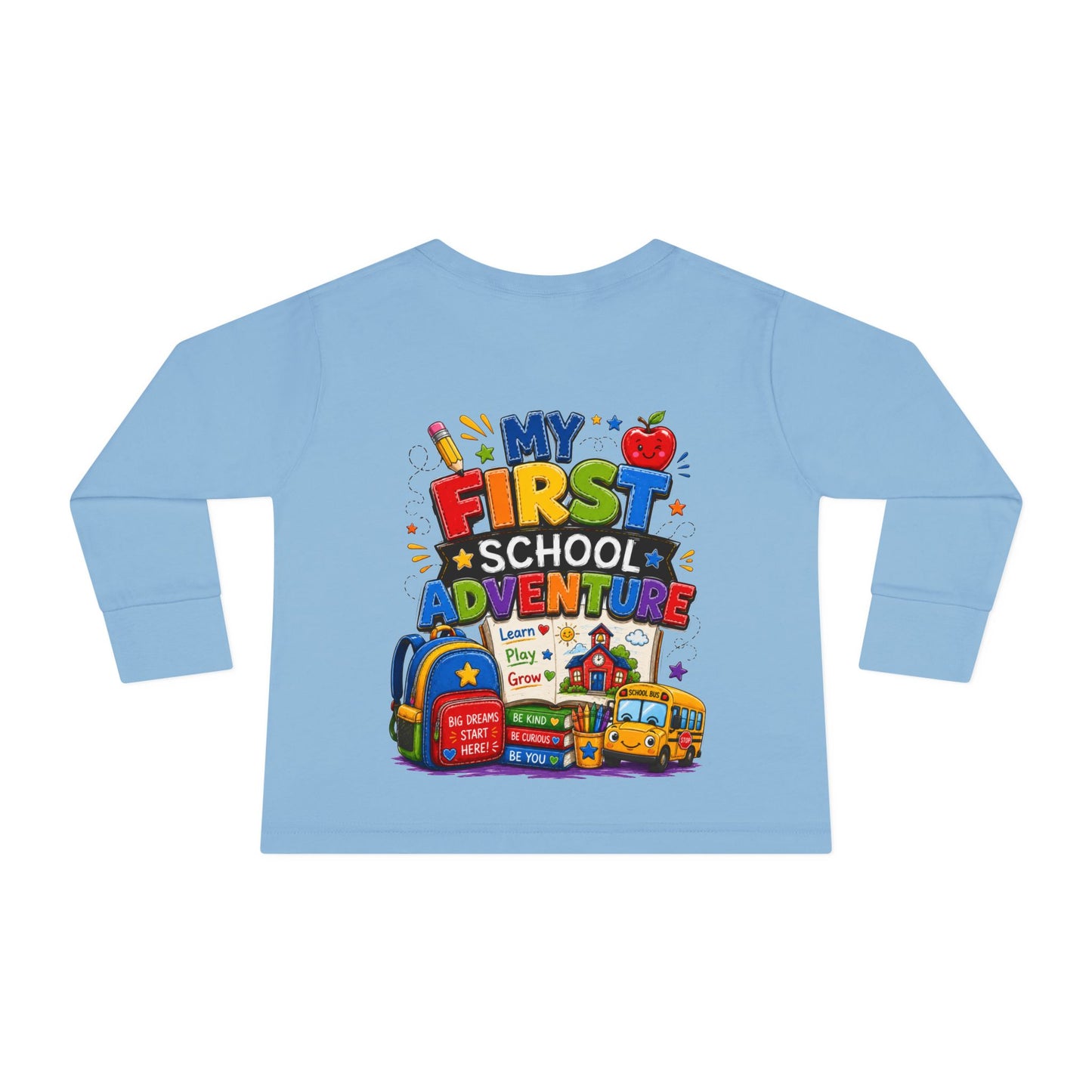 My First School Adventure Toddler Long Sleeve Tee