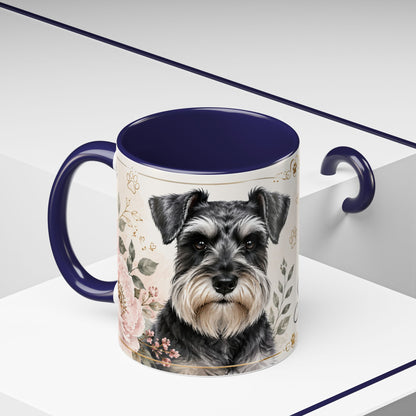 Miniature Schnauzer Coffee Mug — "Life Is Better With a Miniature Schnauzer" Accent Ceramic Mug