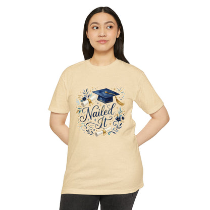 Nailed It Graduation T-Shirt — Cap & Diploma Celebration Tee