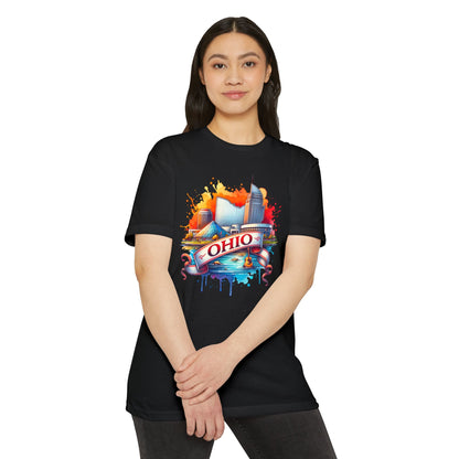 Ohio Skyline T-Shirt — Colorful Watercolor Cityscape Tee