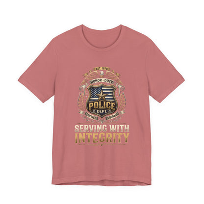 Police Badge 'Serving With Integrity' T-Shirt