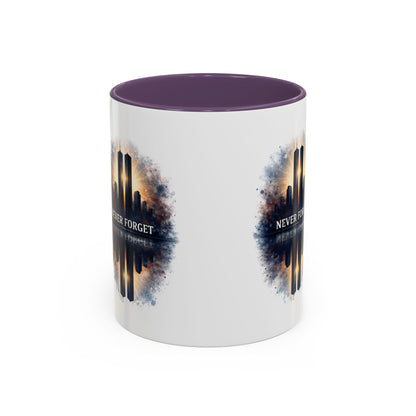 Never Forget 9/11 Memorial Accent Coffee Mug (11/15oz)