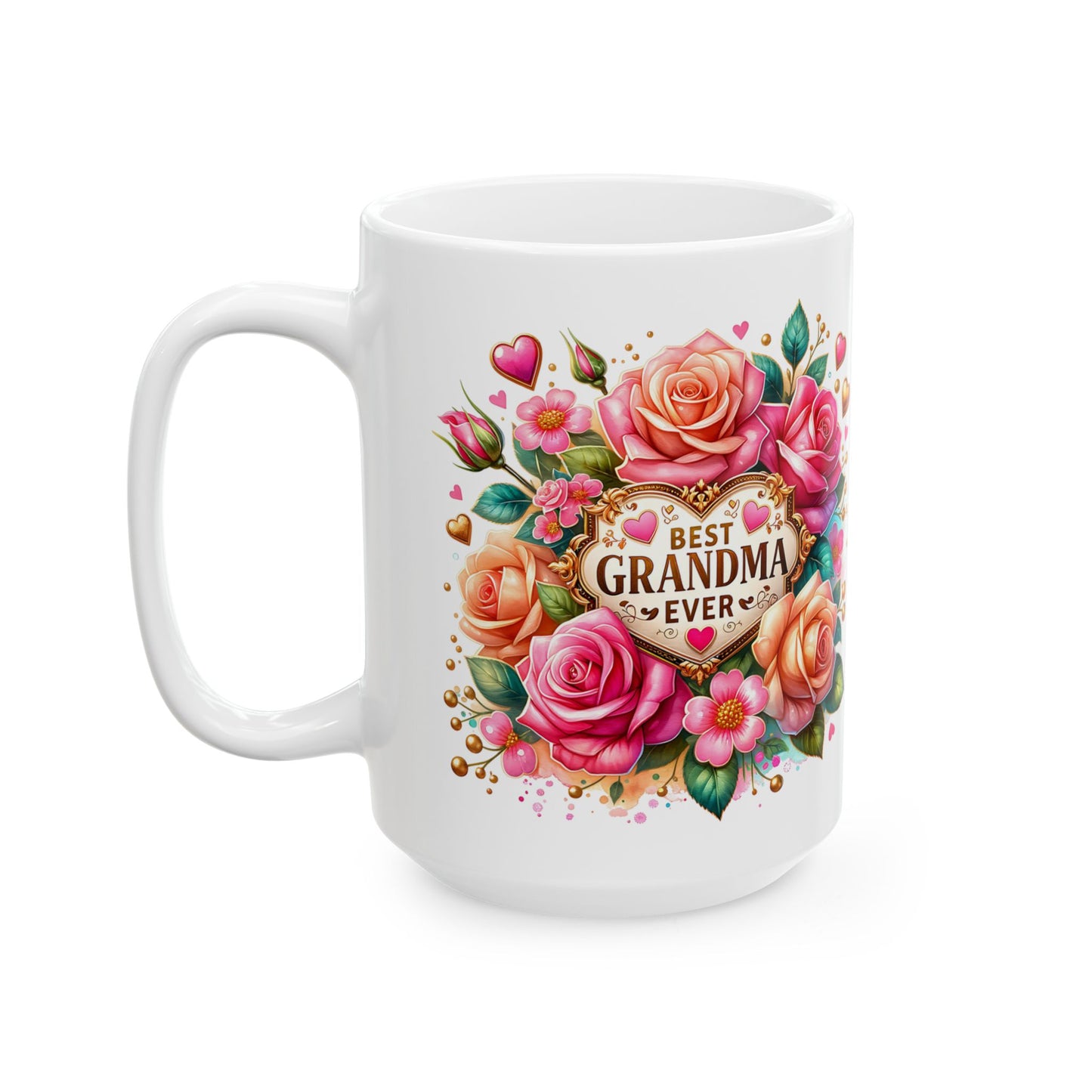 Grandma Floral Ceramic Mug – "Grandma You Are Loved" 11oz & 15oz