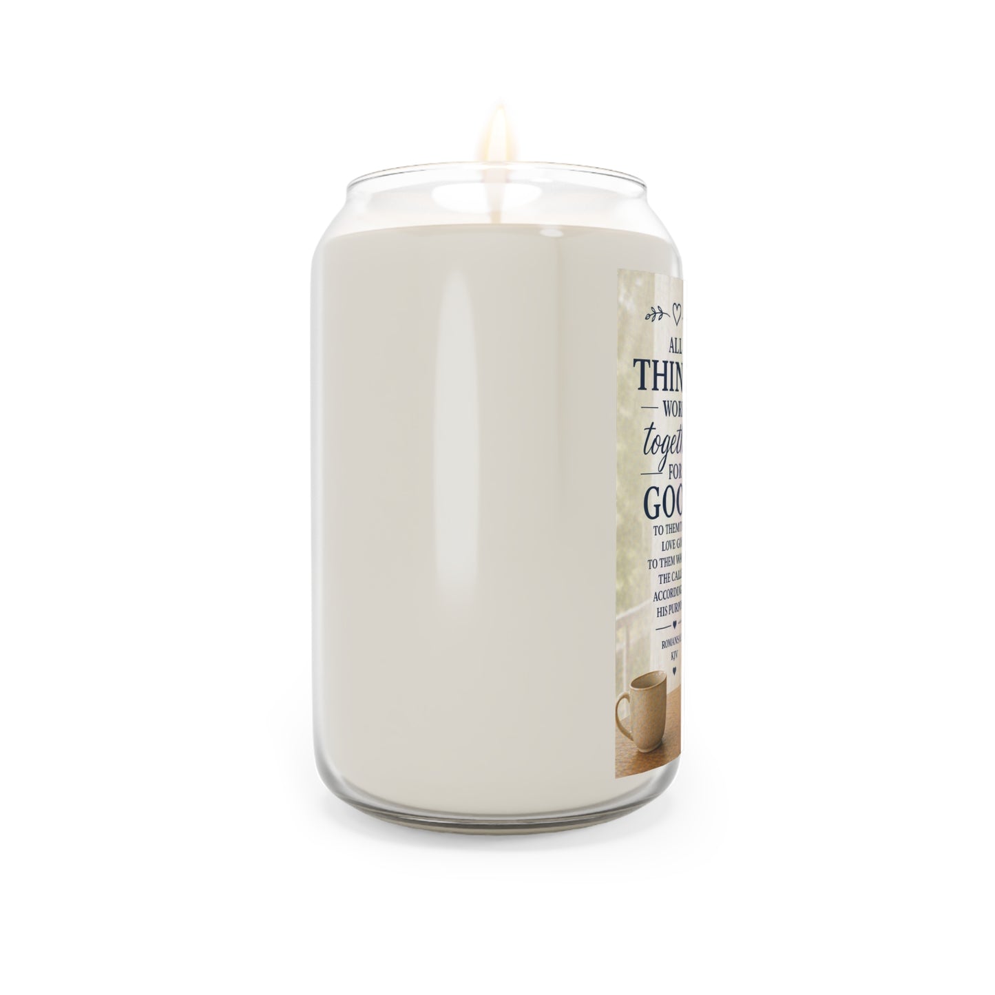 Inspirational Soy Candle — “All Things Work Together For Good” (13.75 oz)