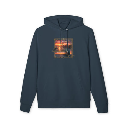 Sunset Harbor Hoodie — Coastal Sunset Graphic Pullover