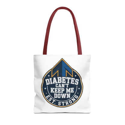 Diabetes Can't Keep Me Down Tote Bag — Inspirational Diabetes Awareness Shopper