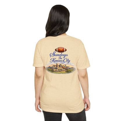 Sundays in Kansas City T-Shirt — Vintage Football and Cityscape Tee