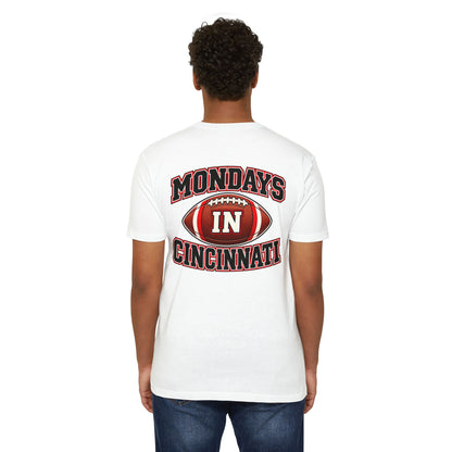 Mondays in Cincinnati Football T-Shirt — Game Day Fan Tee