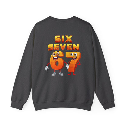 Six Seven 67 Cartoon Graphic Sweatshirt