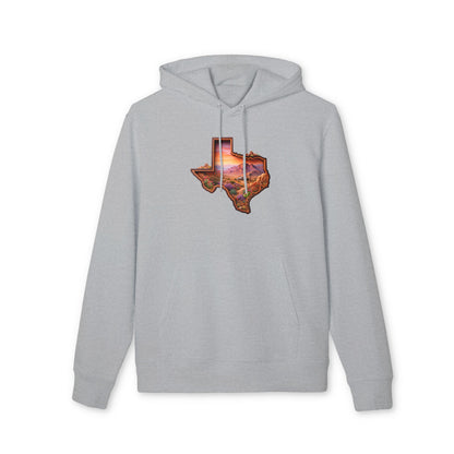 Texas Sunset Hoodie — Scenic State Outline Pullover
