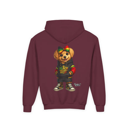 Youth Hoodie — Rasta Bear "Black History Greatness" Kids Pullover
