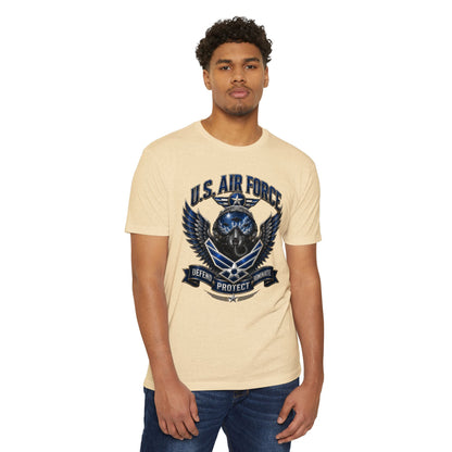 U.S. Air Force Skull Wings T-Shirt — Defend Protect Dominate Military Tee