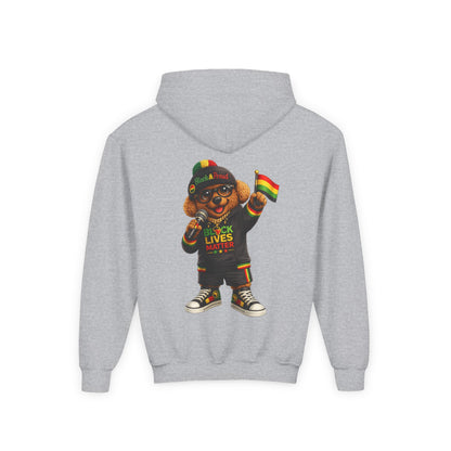Youth Hoodie — Black Lives Matter Rasta Bear Kids Pullover