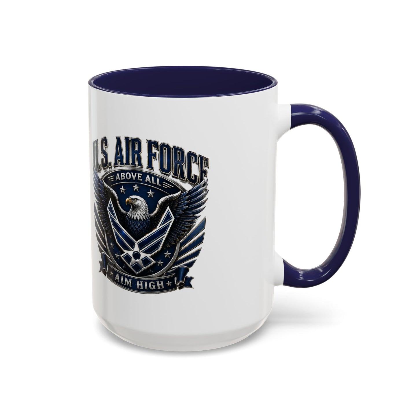 U.S. Air Force Eagle Coffee Mug – "Aim High" Accent Ceramic Mug (11/15oz)