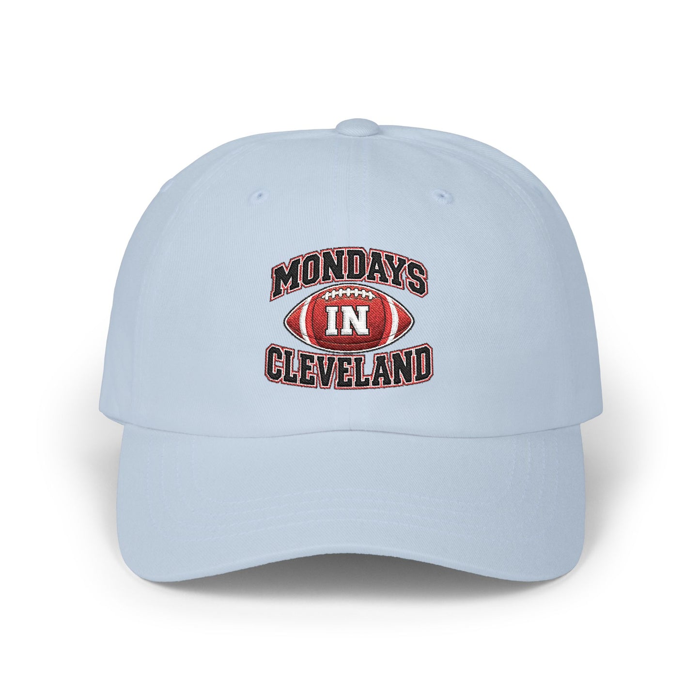 Dad Cap - "Mondays in Cleveland" Football Embroidered Hat