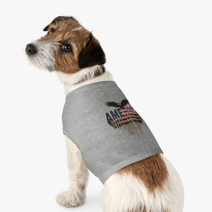 Patriotic Pet Tank Top – American Flag & Bald Eagle Dog Shirt