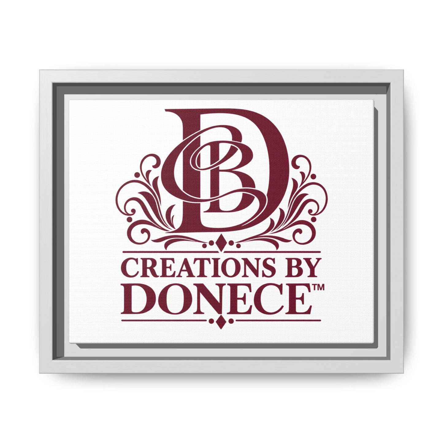 Framed Matte Canvas — Creations By Donece Logo Wall Art