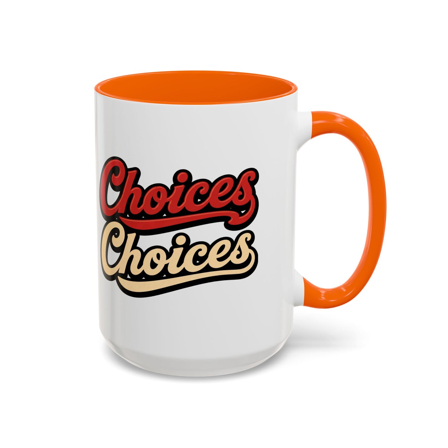 Choices Retro Accent Coffee Mug — Vintage Script 11/15oz