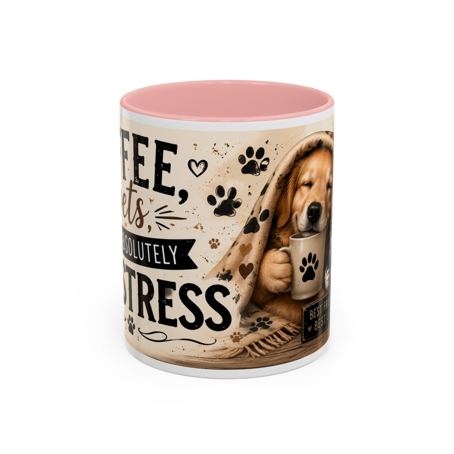 Dog and Cat Coffee Mug – "Best Friends, Best Life" Accent Tea Cup (11/15oz)