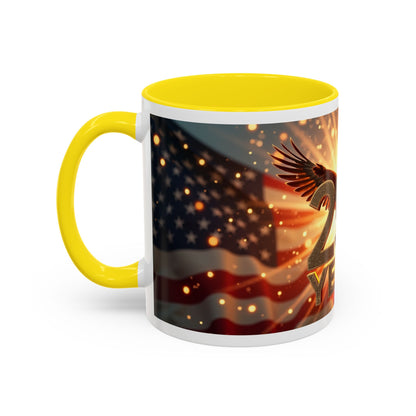 250 Years Commemorative Coffee Mug — Patriotic Eagle & American Flag Accent (11/15oz)