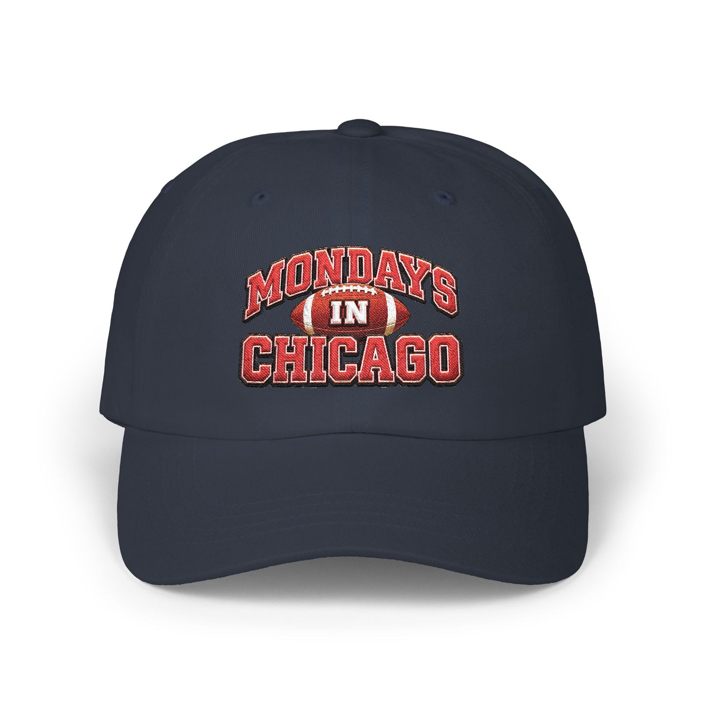 Mondays in Chicago Dad Cap – Vintage Football Logo Baseball Hat