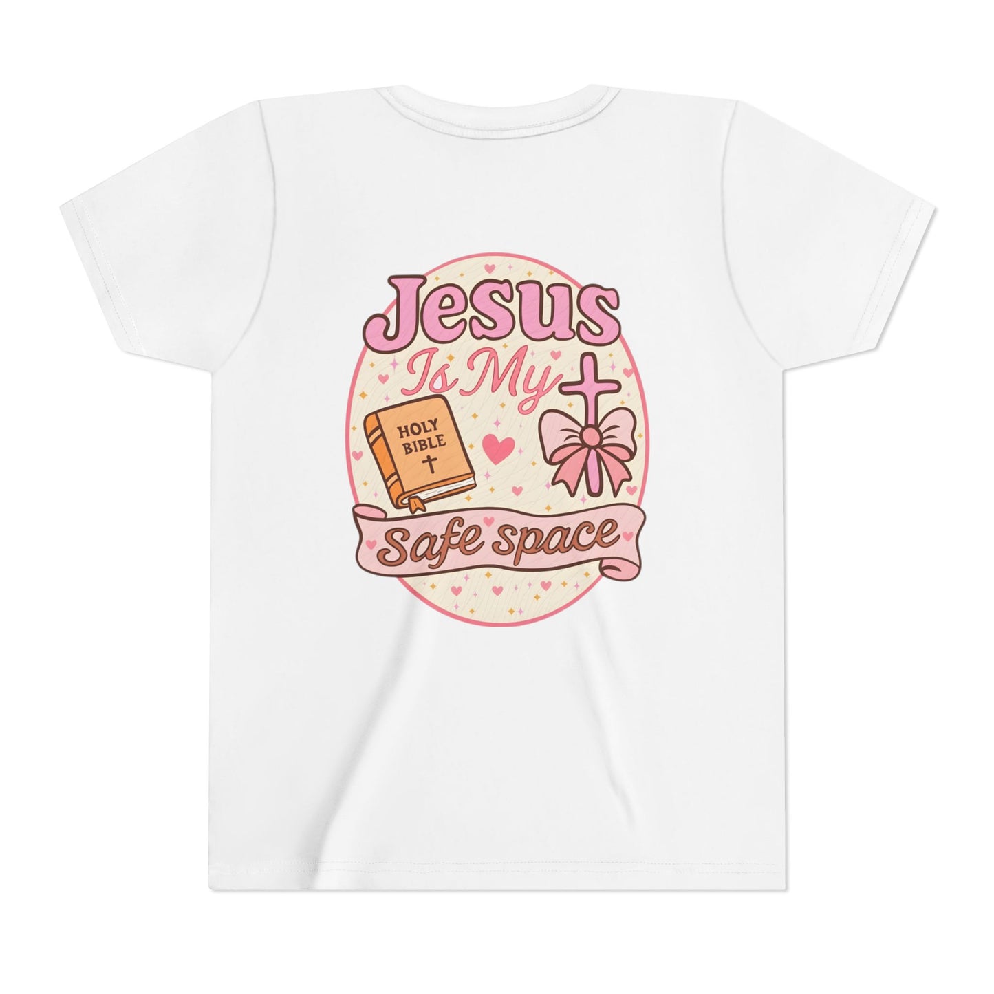 Youth Tee — "Jesus Is My Safe Space" Christian Kids T-Shirt
