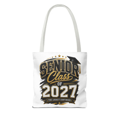 Senior Class of 2027 Tote Bag – Graduation Gift Tote with Cap Graphic