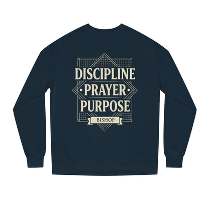 Crewneck Sweatshirt — "Discipline Prayer Purpose" Inspirational Faith Design