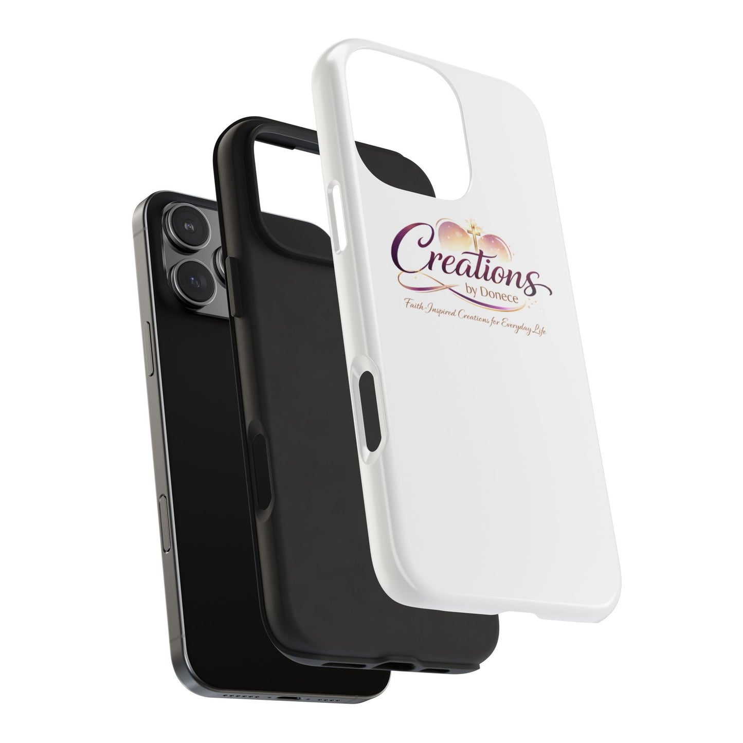 Creations by Donece Soft-Touch Tough Phone Case — Faith-Inspired Logo Protective Cover