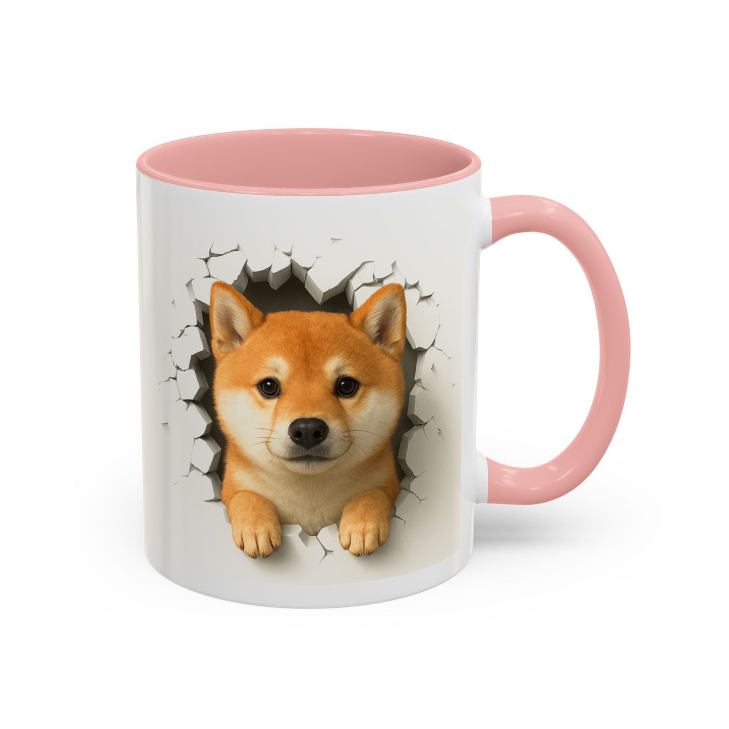 Shiba Inu Peeking Accent Coffee Mug – Cute Dog Lover Gift (11oz, 15oz)