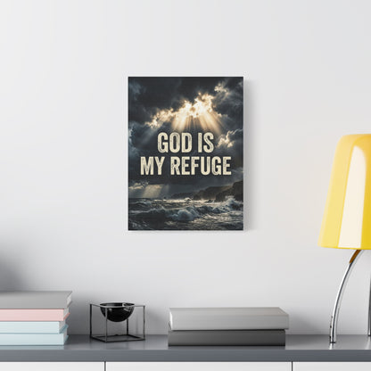 God Is My Refuge Canvas Wall Art
