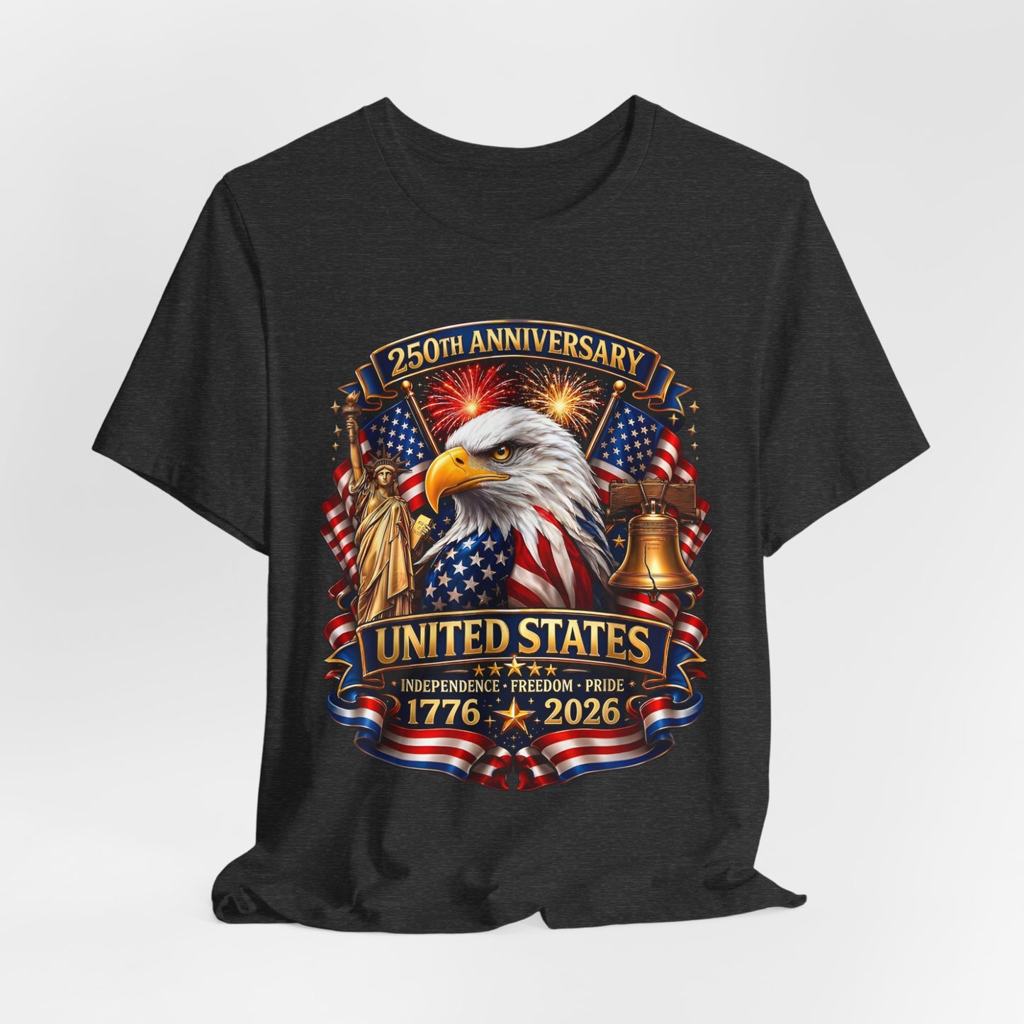 Independence 250th Eagle T-Shirt – United States 1776-2026 Centennial Graphic Tee