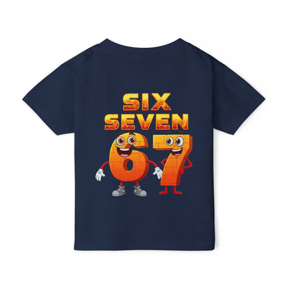 Six Seven 67 Toddler T-Shirt — Cute Number Cartoon Tee for Kids