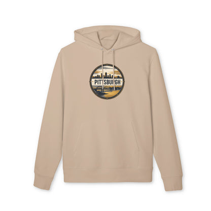 Pittsburgh Skyline Hoodie — Retro River City Logo