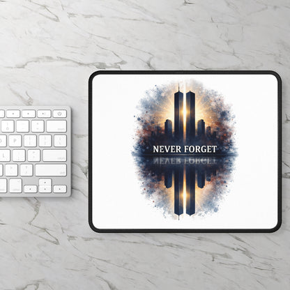 Never Forget Gaming Mouse Pad — 9/11 Tribute Skyline Memorial Mousepad