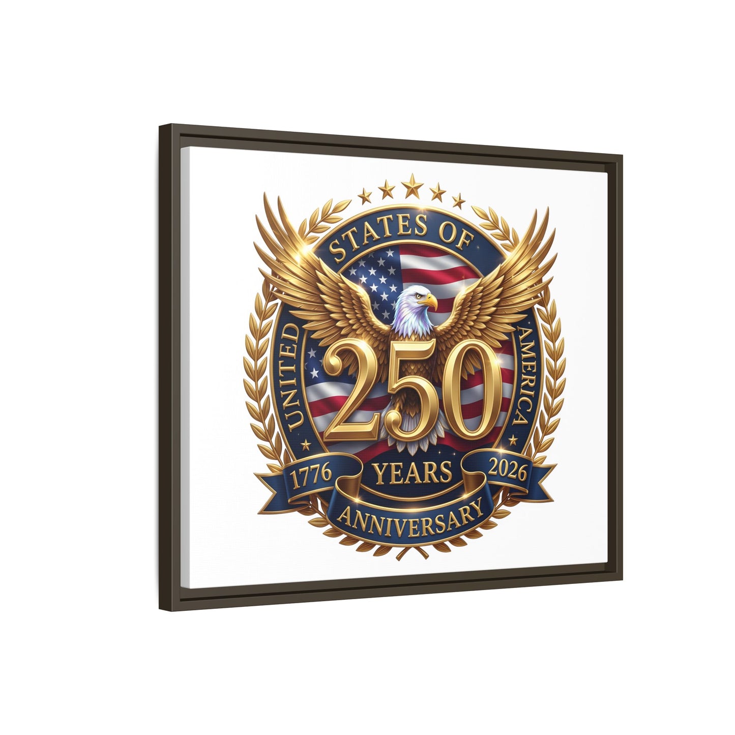 250th United States Anniversary Framed Canvas Print